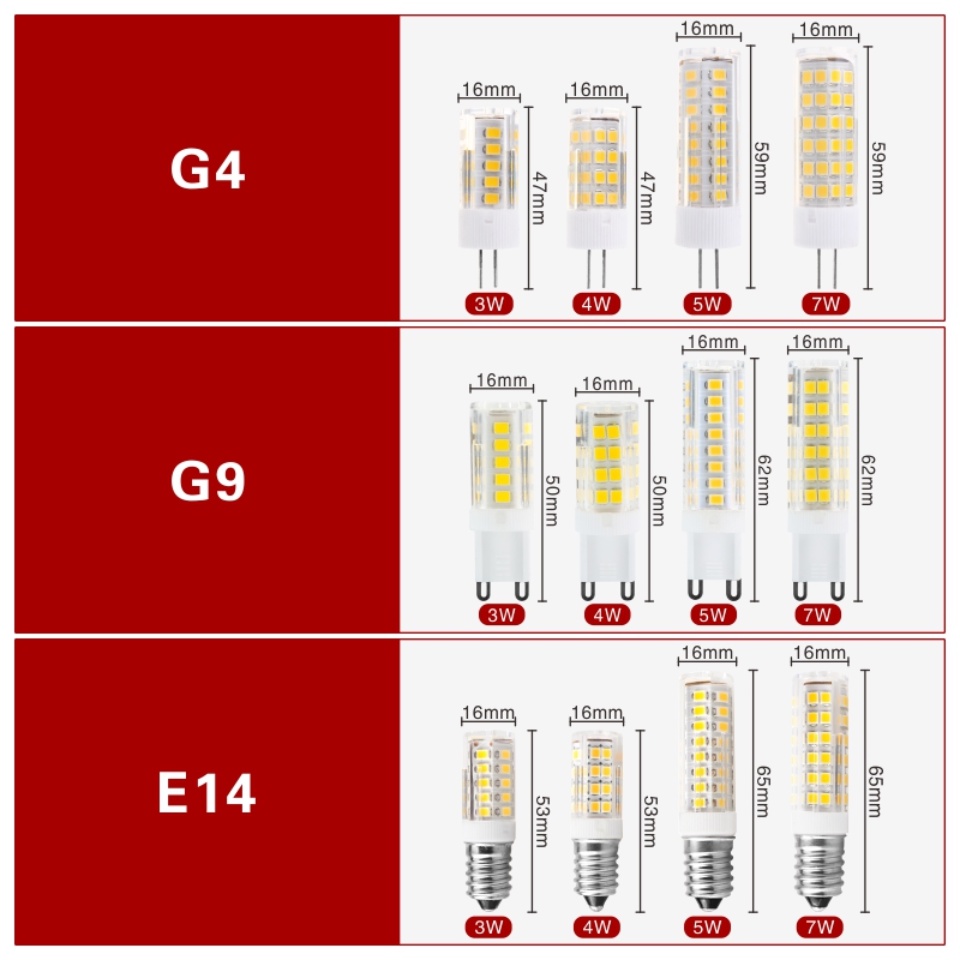 Got Liang G4 G9 E14 LED Bulb 3W 4W 5W 7W LED Lamp AC 220V LED Corn Bulb ...