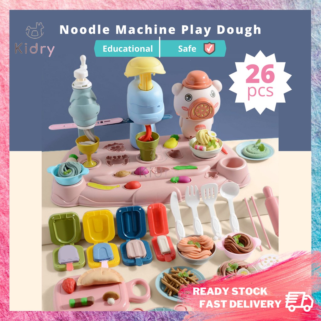 19pcs/set Clay Dough Tools Kitchen Modeling Clay For Kids,diy Creative  Plasticine Noodle Playset Toys Gifts