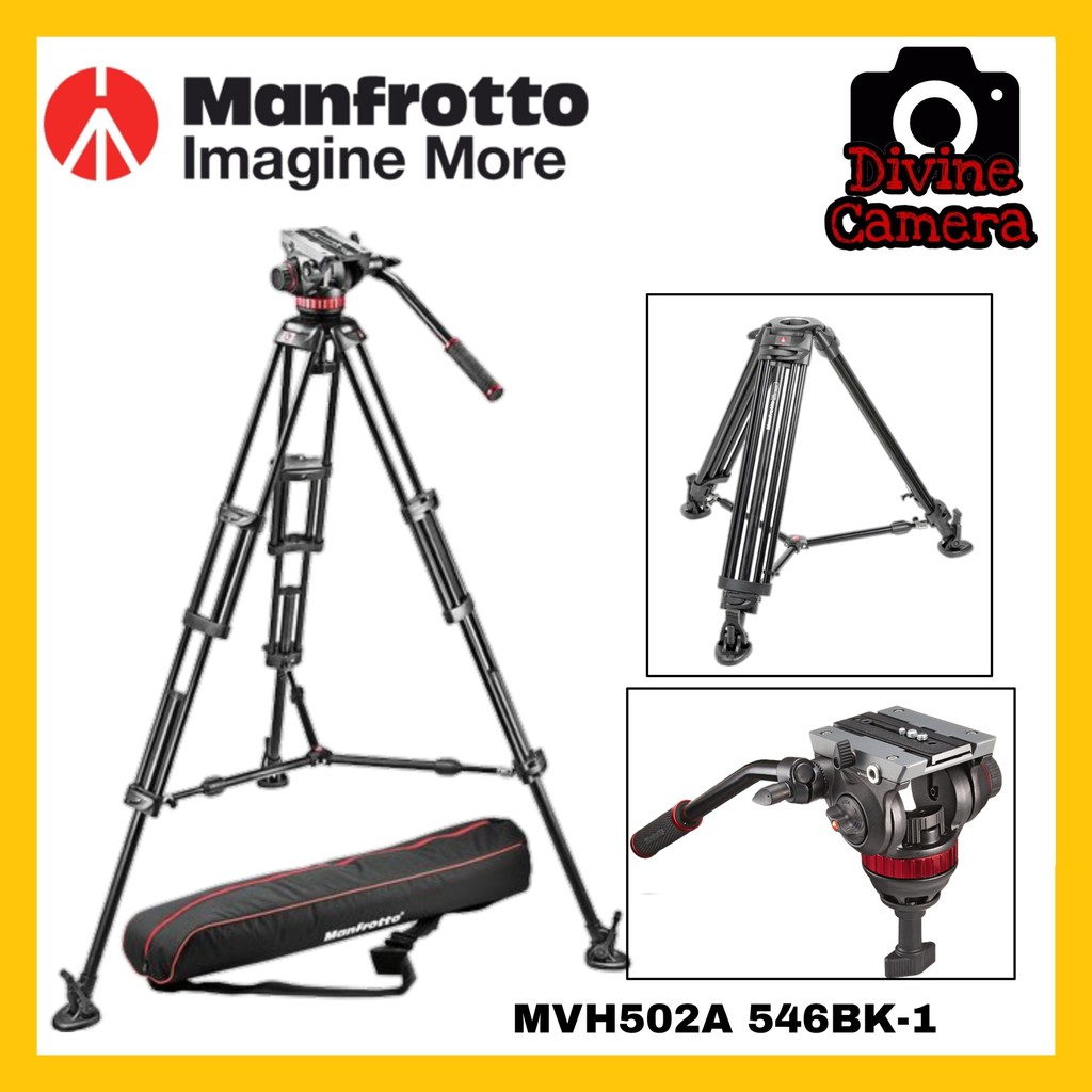 Manfrotto MVH502A Fluid Head and 546B Tripod System with Carrying Bag