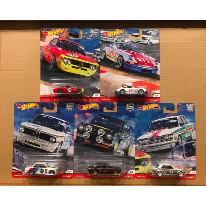 Hot Wheels Car Culture Door Slammers Set Of 5 Porsche Ford Escort BMW ...