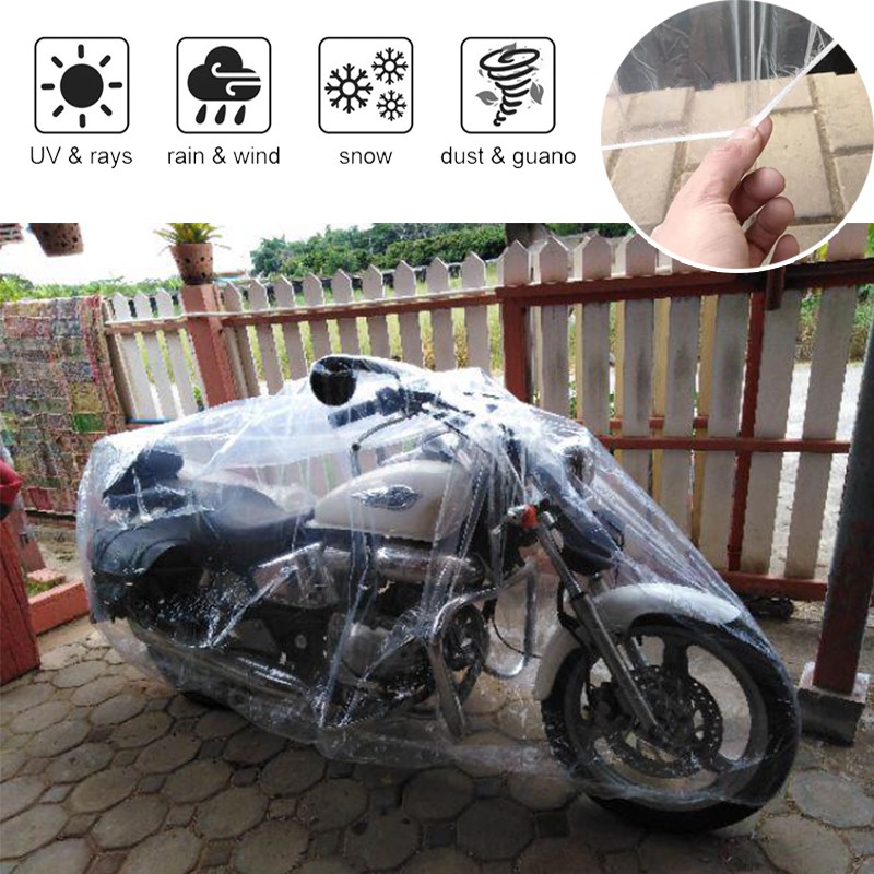 ! Transparent Motorcycle Cover Flexible Waterproof And Sun Protection ...