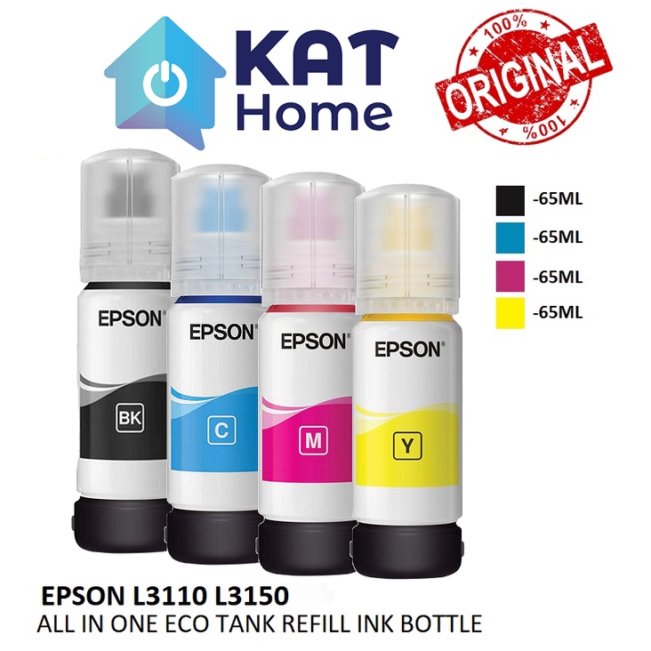 [ORIGINAL] GENUINE EPSON L3110 L3150 ALL IN ONE ECO TANK REFILL INK ...