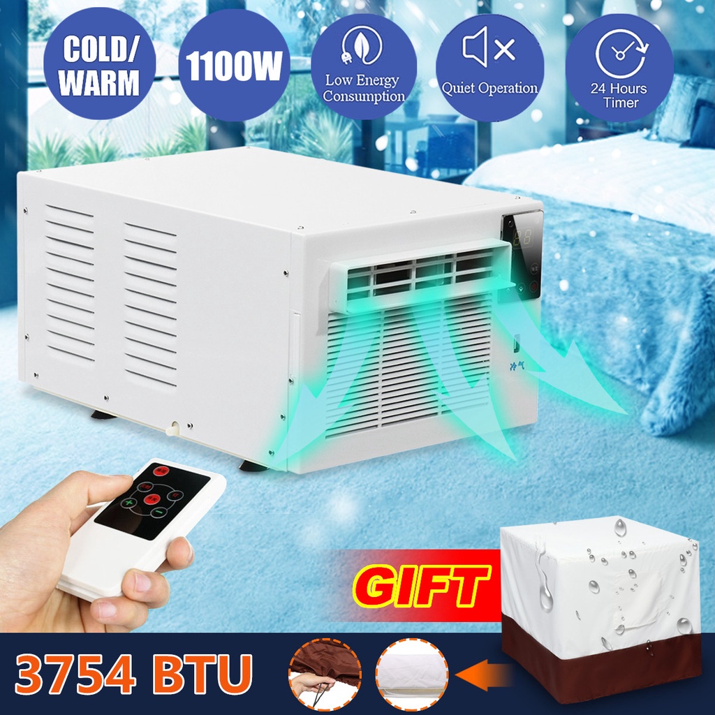 1100W Air Conditione Air Conditioner Cold/Heat 24-hour Timer W/ Remote ...
