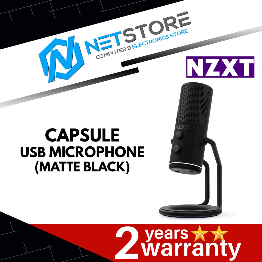 Nzxt Capsule Cardioid Usb Microphone Matte Black Ap Wumic B Shopee Malaysia