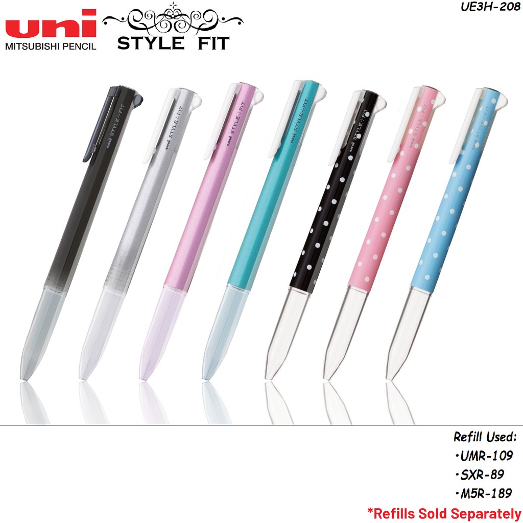 【Uni】Style Fit 3 Color Empty Multi Pen Body UE3H-208 | Shopee Malaysia