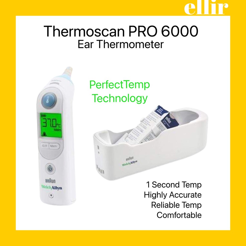 Welch Allyn Braun ThermoScan PRO 6000 Ear Thermometer