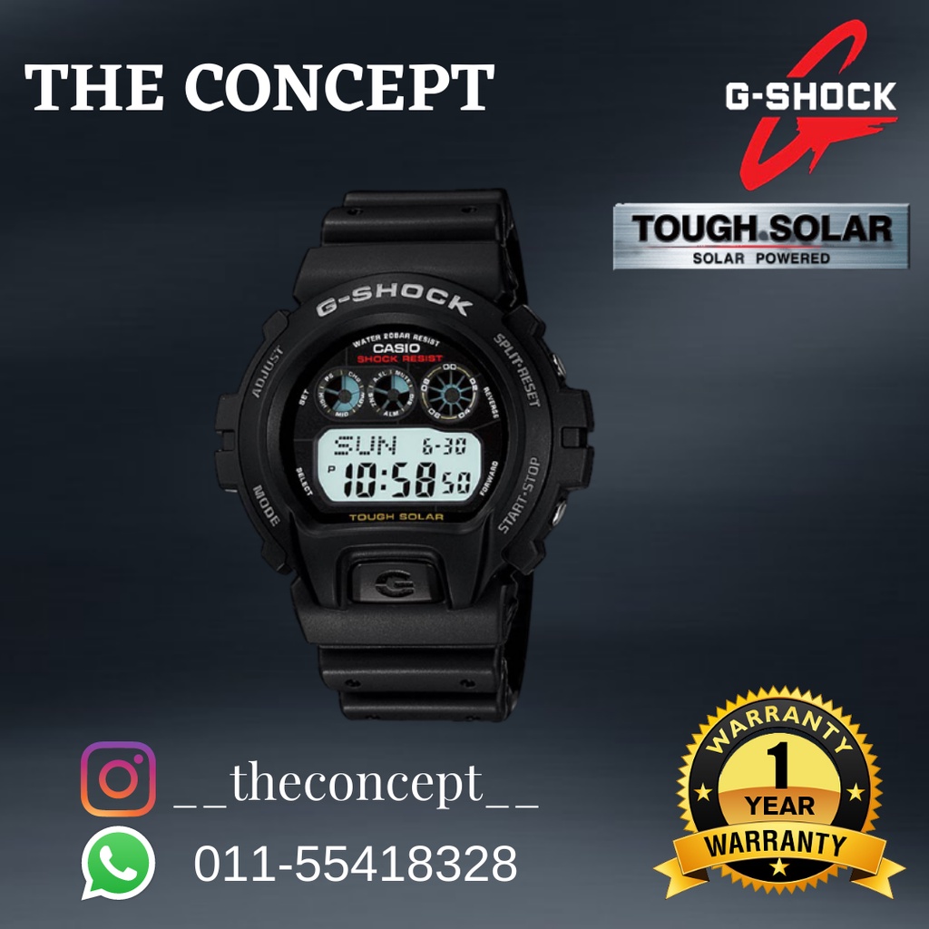 🔥100% ORIGINAL G-SHOCK GW-6900-1JF TOUGH SOLAR MULTIBAND 6