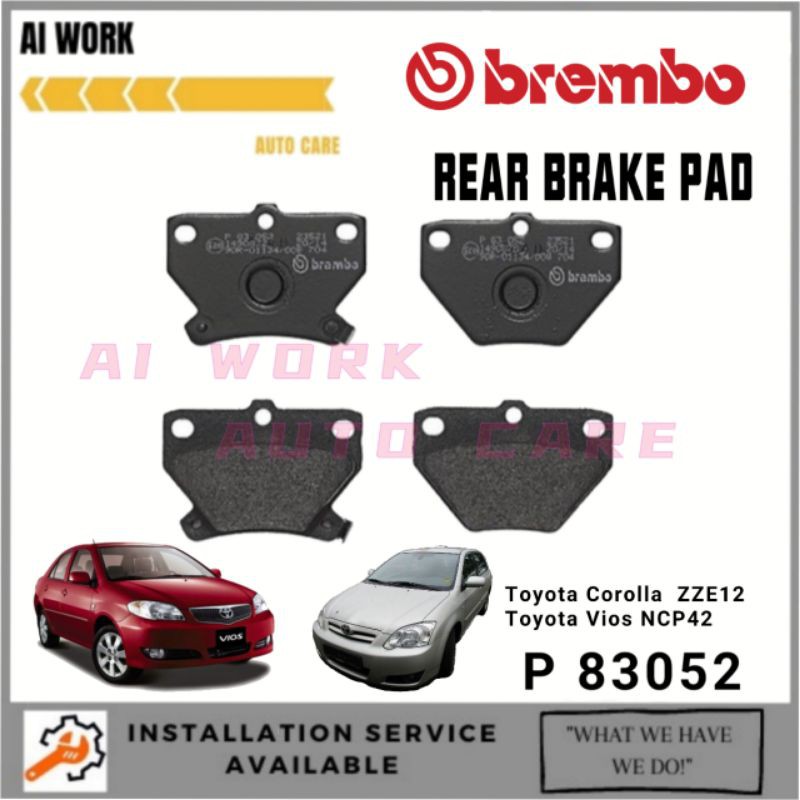 𝑹𝑬𝑨𝑫𝒀 𝑺𝑻𝑶𝑪𝑲 BREMBO FRONT /REAR BRAKE PAD [ P83052