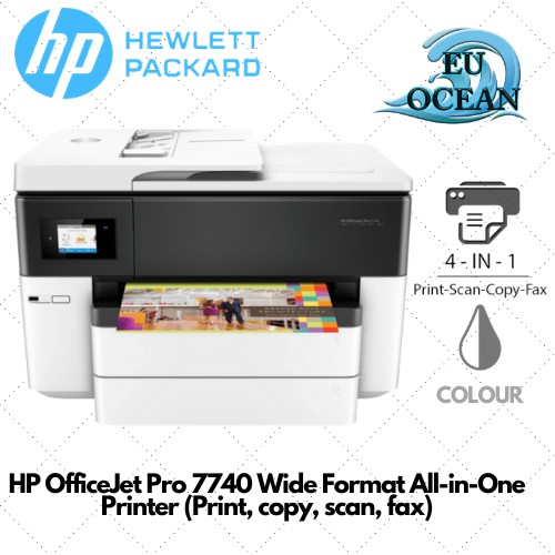 HP OfficeJet Pro 7740 Wide Format All-in-One Printer (Print, copy, scan ...