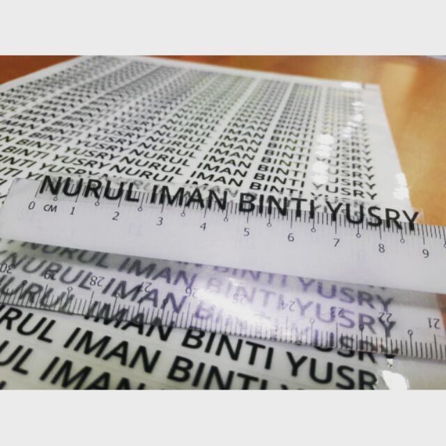 Sticker Nama Transparent | Shopee Malaysia