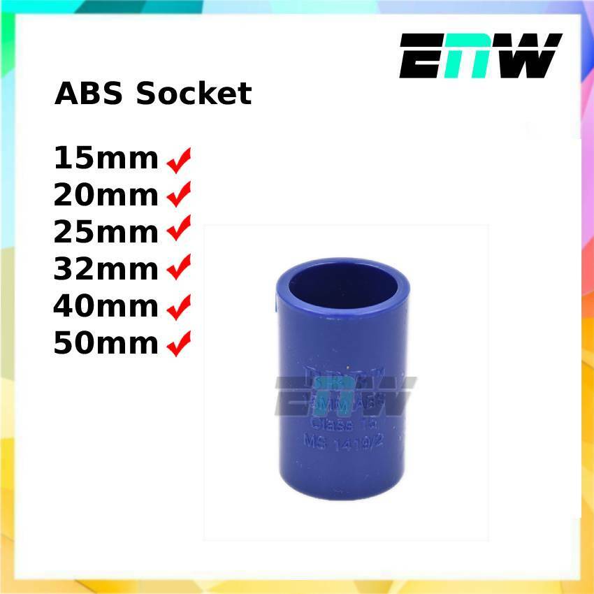 15mm / 20mm / 25mm / 32mm / 40mm / 50mm ABS Socket | Shopee Malaysia