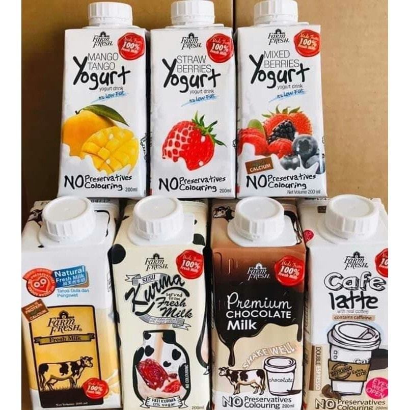 Susu Farm Fresh UHT 200ml x 24pcs (1 carton) | Shopee Malaysia