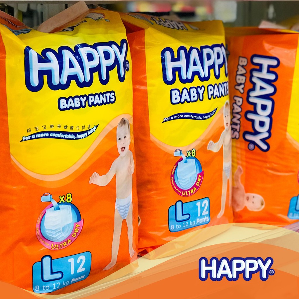 Happy Baby Pants Diaper Medium to XXL Size by 4s & 12s Shopee Malaysia
