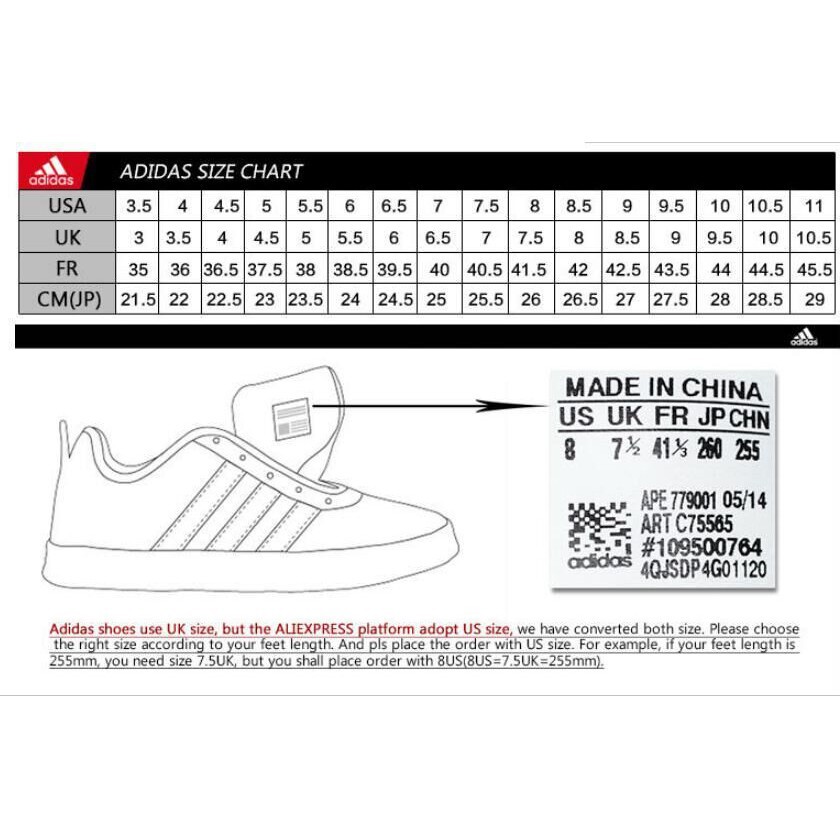 Shoe Size Tallas Zapatillas Aliexpress Chart Adidas Size Sale*Send