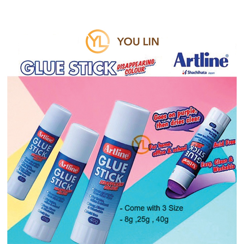 Artline Glue Stick Disappearing Colour 8g / 25g /40g Shopee Malaysia