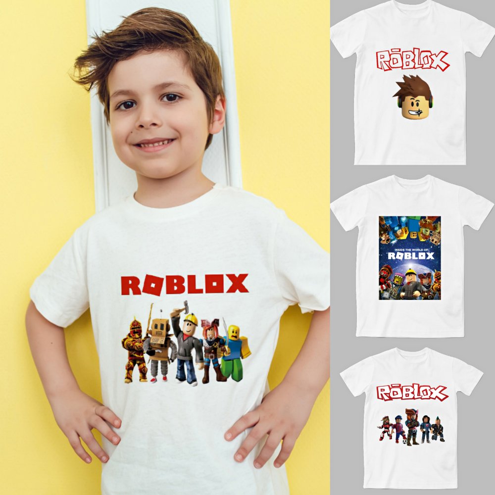 ROBLOX cartoon clothing t shirt boys shirts ROBLOX kids tshirt boy