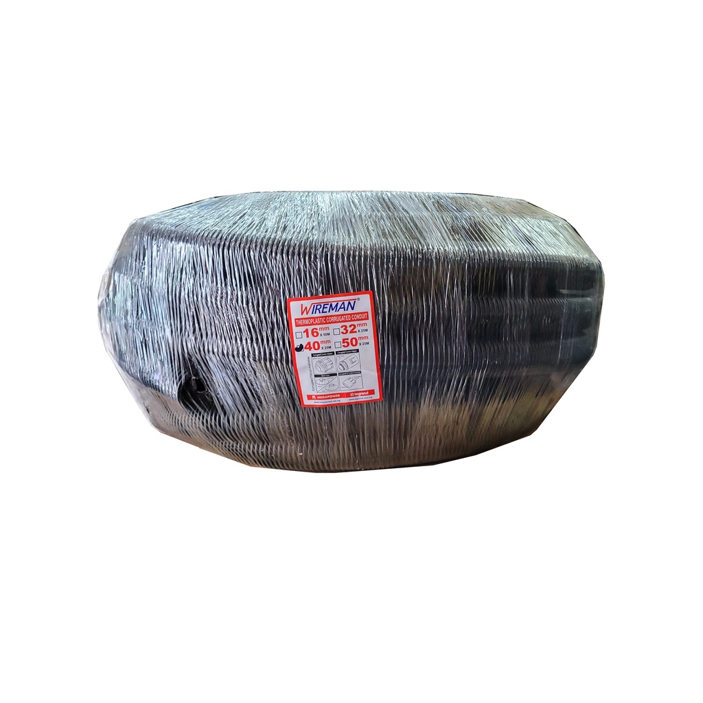 WireMan 40mm thermoplastic corrugated conduit (25Meter) | Shopee Malaysia