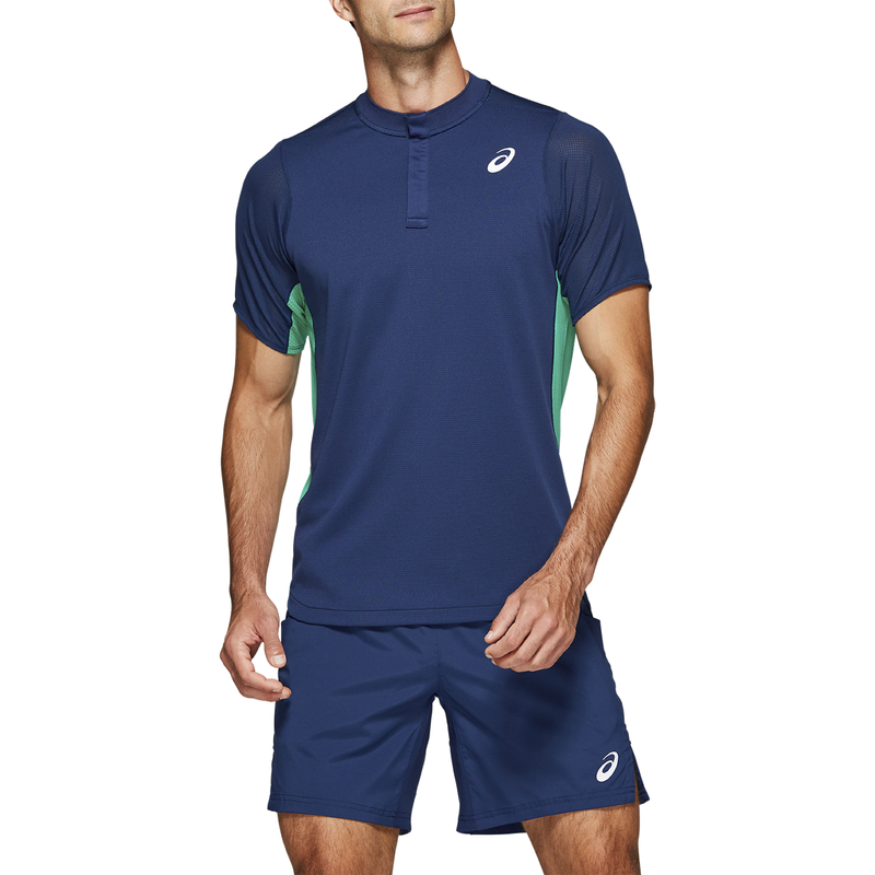 ASICS Gel Cool Men Tennis Poloshirt Top in Blue Expanse