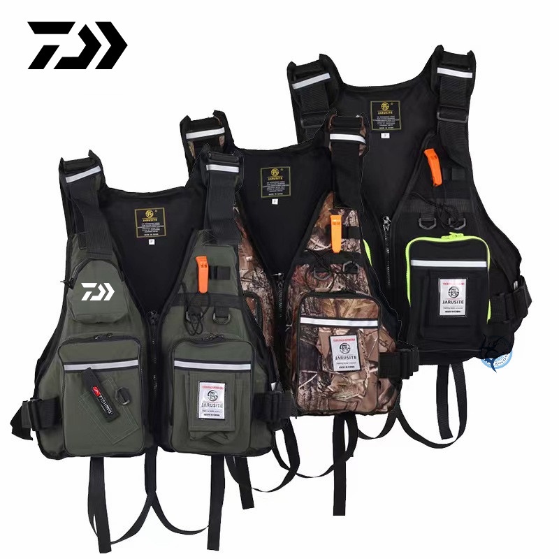 2023 New Daiwa Fishing Vest Life Jacket Buoyancy Brand Vest Men