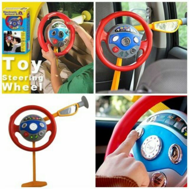 Electronic backseat driver steering wheel deals toy