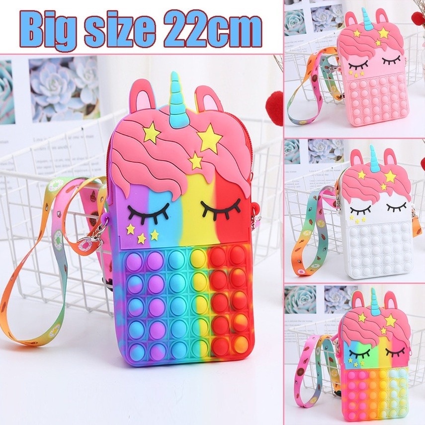 CLEARANCE! Push Pop It Fidget Toy Crossbody Bags Women Girls Kid ...
