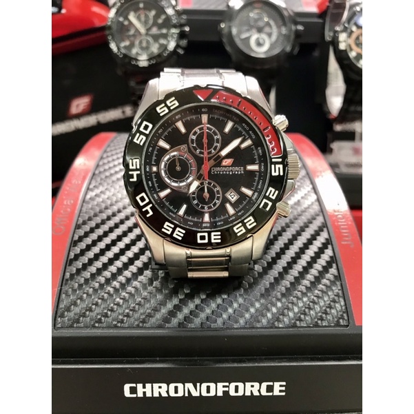 Swiss Chronoforce Stainless Steel Chronograph Men Watch 510213GSB ...