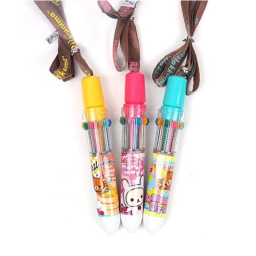 Japan Rilakkuma Rilakkuma 0.7mm Neck Hanging 10 Colors Ballpoint Pen ...