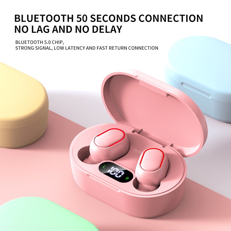 Macaron TWS E7S Macaron Wireless Earbuds With Microphone Bt5.0