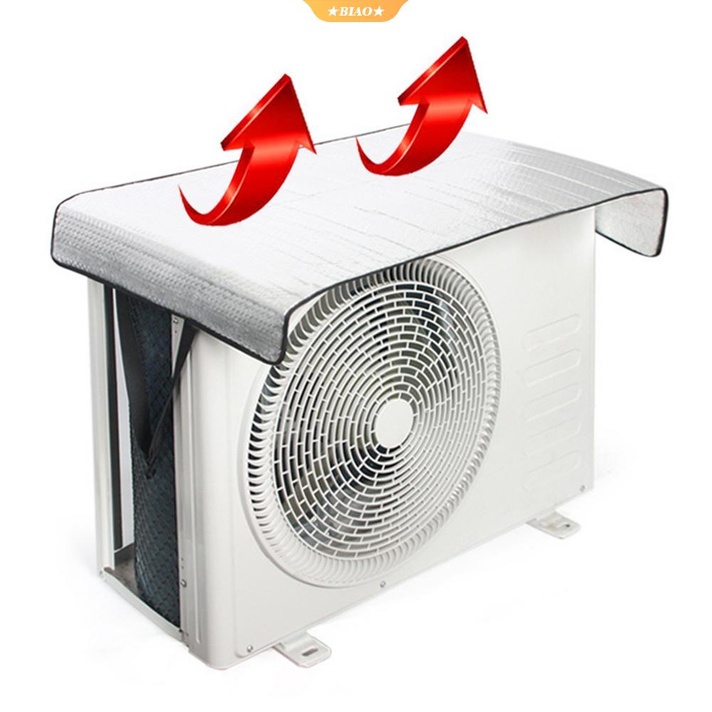 1pc Outside Air Conditioner Cover Aluminium Film Protective Cover For