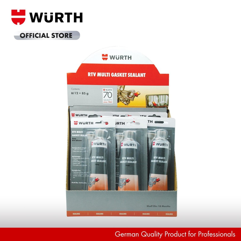 Wurth RTV Gasket Sealant 85g l Pelekat Gasket l 密封胶 | Shopee Malaysia