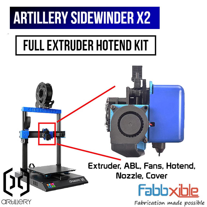 Artillery Sidewinder X2/ Genius Pro Full Extruder Hotend Kit Shopee