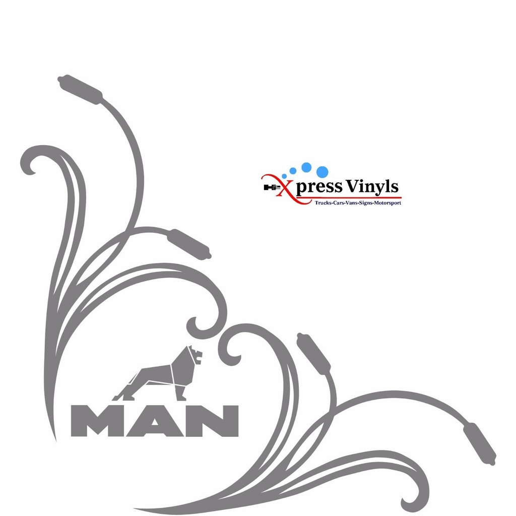 MAN truck window decals x 2. vinyl graphics, TGA TGS TGX | Shopee Malaysia