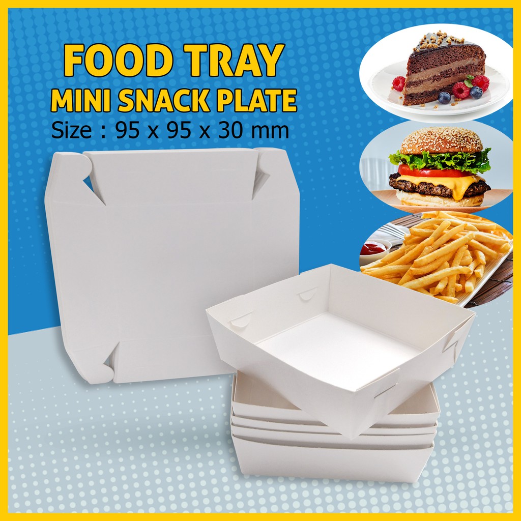 Ready Stock Mini Food Tray Kertas Pinggan Makanan Paper Food Boat