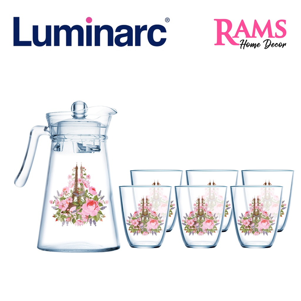 Luminarc 7 Pcs Paris Spring Water Set / Drinkware / Jug and Glasses ...
