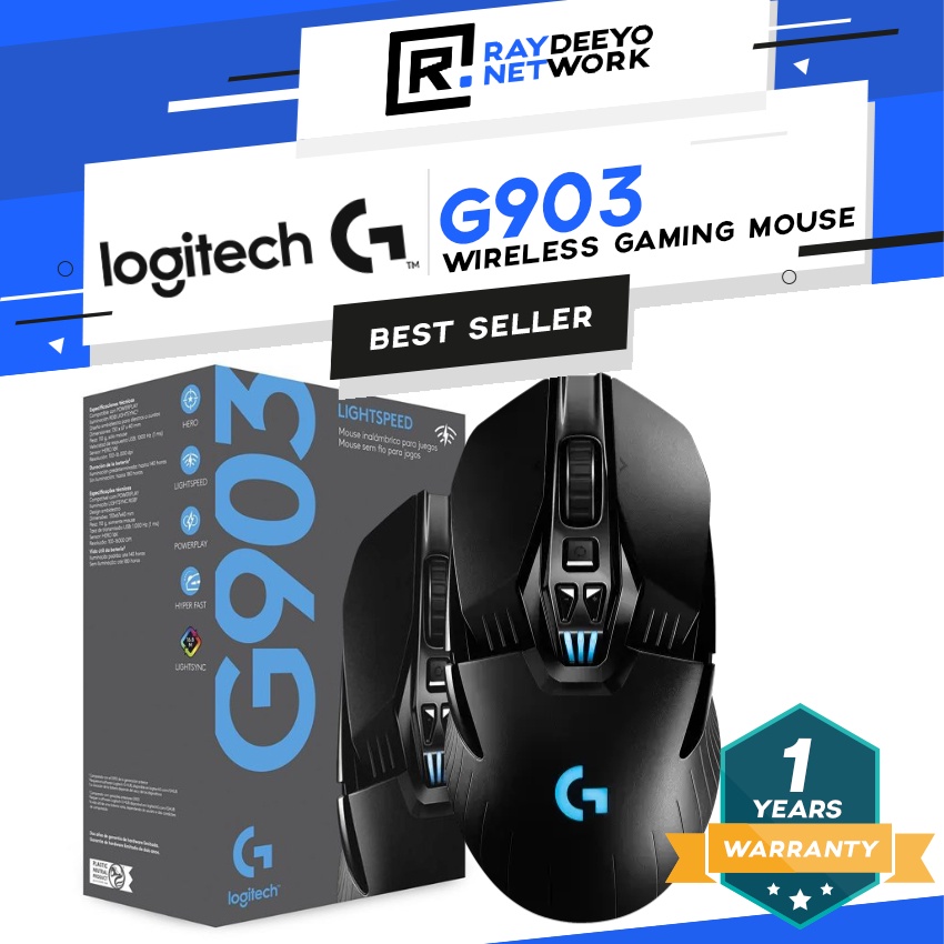 G903 Ratón LIGHTSPEED inalámbrico para gaming Con sensor HERO