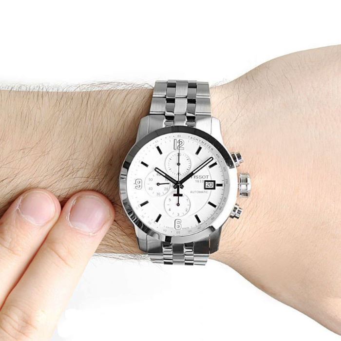 Official Tissot Warranty Tissot T055.427.11.017.00 Men s PRC 200 Automatic Chronograph Steel Watch T0554271101700 Shopee Malaysia