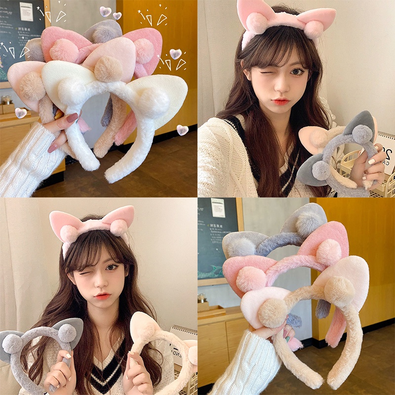 Cute Cat Ears Face Wash Headband Korean Version of The New Versatile