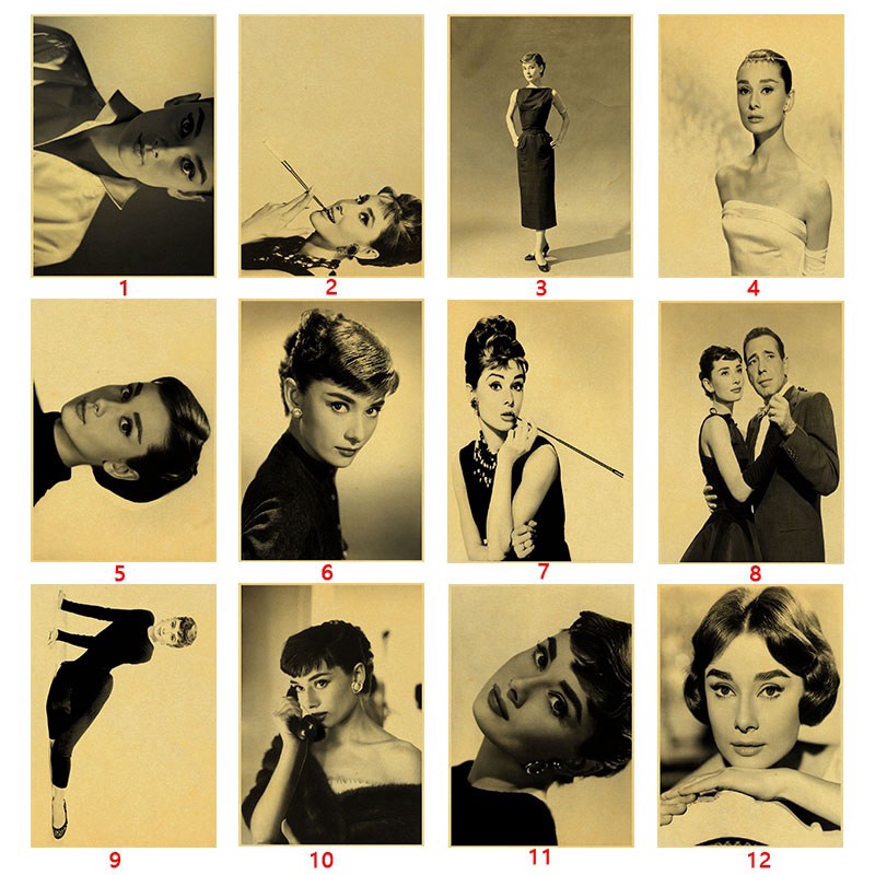 Hot Sale Fashion Girl Audrey Hepburn Posters Vintage Retro Poster Home ...