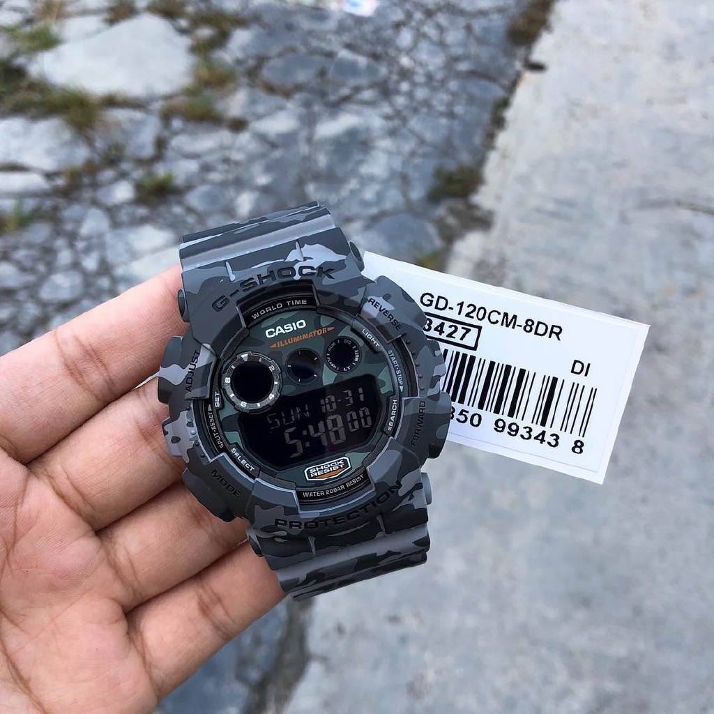 G-SHOCK グレーカモフラージュ GD120CM-8DR　新品未使用 G-SHOCK ポイント最大6倍 Gショック CASIO カシオ ジーショック