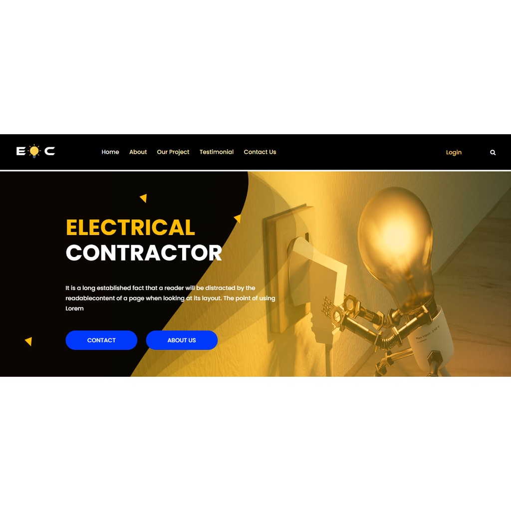 HTML/CSS Electrical Services Template | Shopee Malaysia