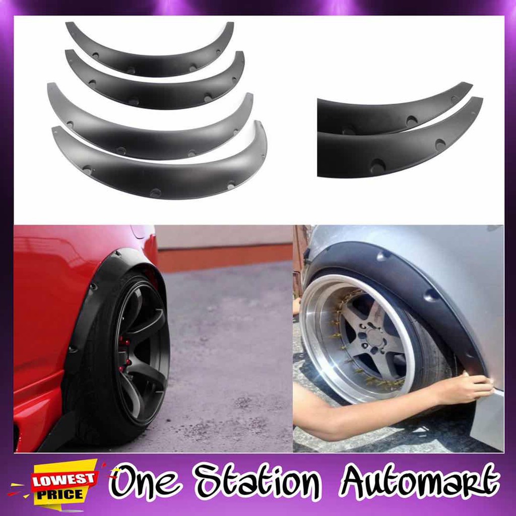 4Pcs Universal Flexible Car Fender Flares Extra Wide Body Wheel Arches