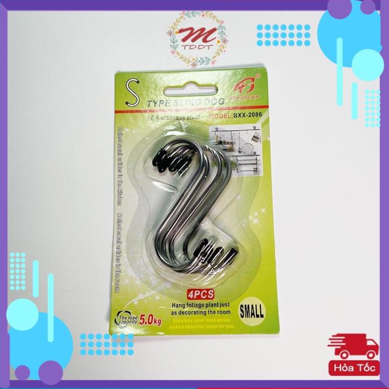 Blister Of 4 Sturdy Stainless Steel SShaped Hangers MTDDT Shopee
