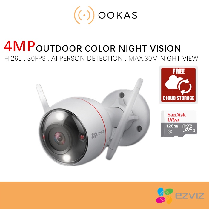Ezviz C3W Pro 4MP Color Night Vision IP67 Weatherproof Wireless Wifi IP ...