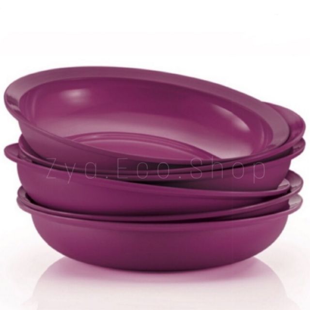 💥Tupperware Plate Purple Set (4)💥 | Shopee Malaysia