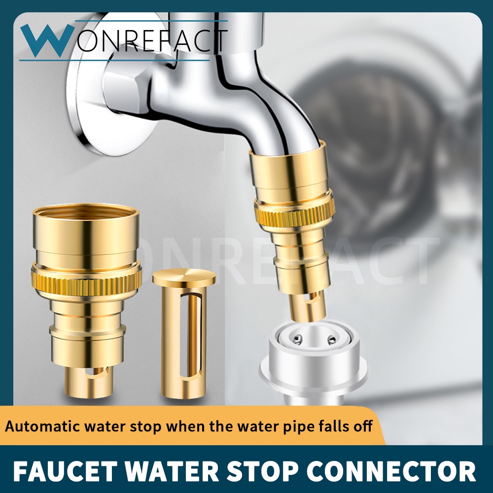 Brass Faucet Adapter Washing Machine Faucet Automatic Water Stop ...