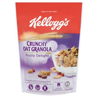 Kellogg's Fruity Delight Crunchy Oat Granola Breakfast Cereal 380g ...