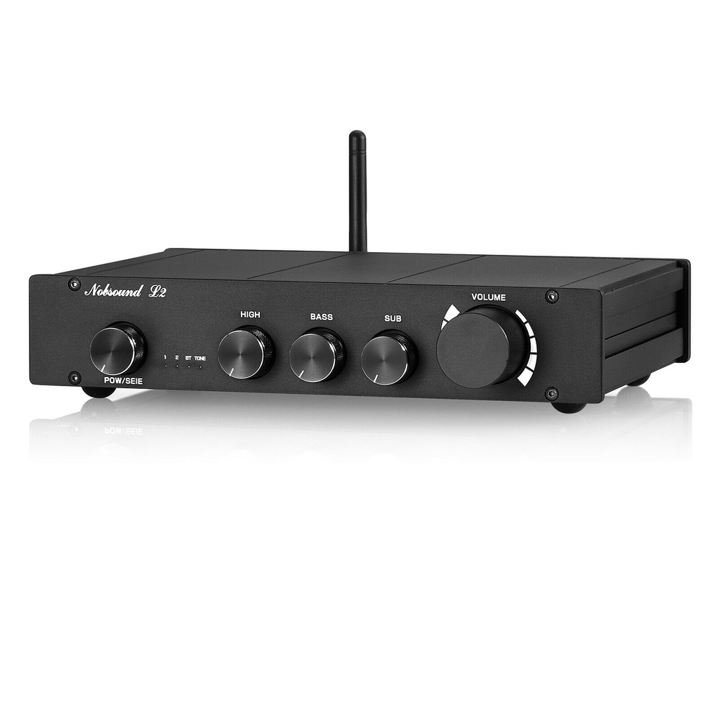 Nobsound L2 Bluetooth 5.0 Digital Preamp Bass Audio Amp Class A Desktop
