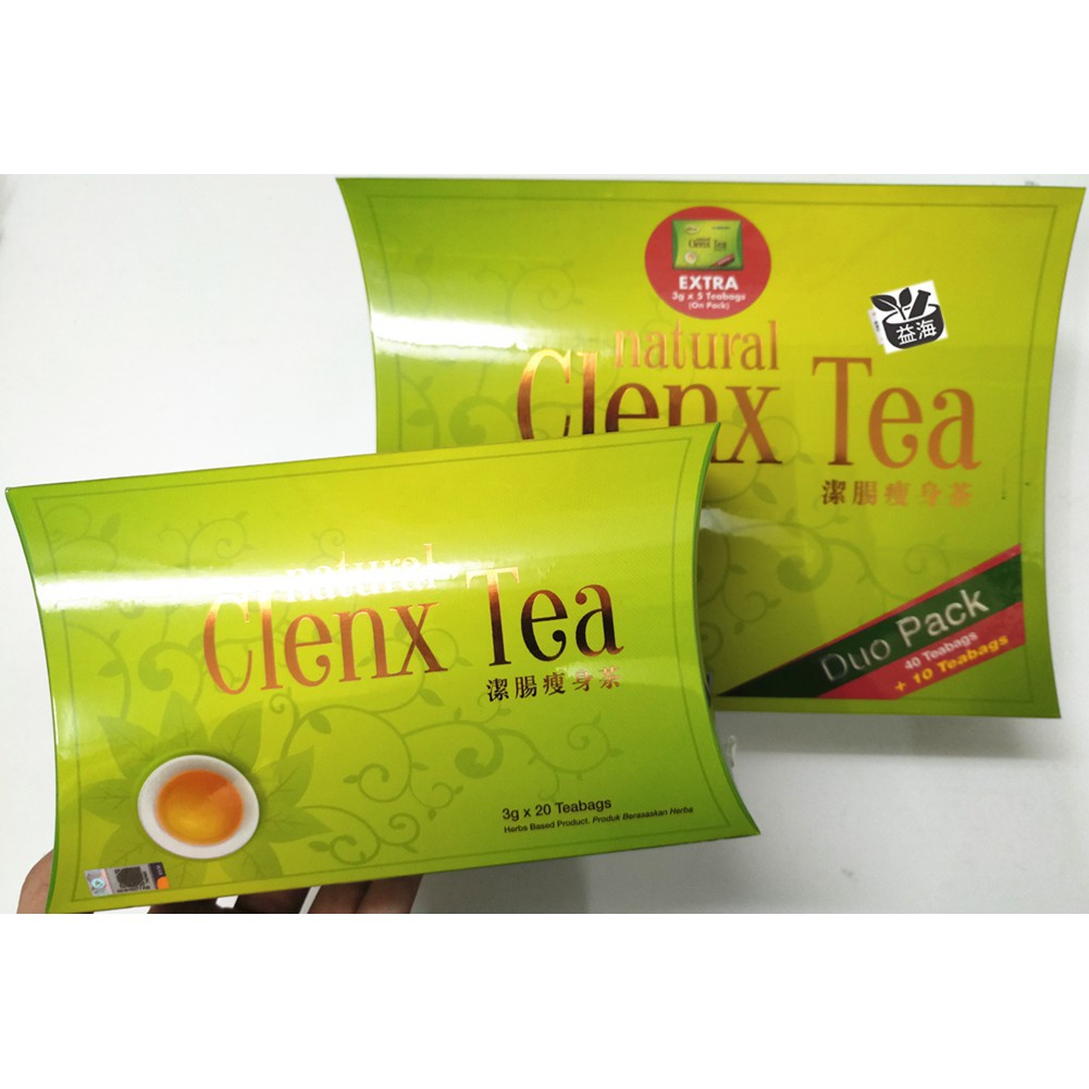 NH Detoxlim Natural Clenx Tea 洁肠瘦身茶 3Gx20's / Duo Pack 40Teabags ...