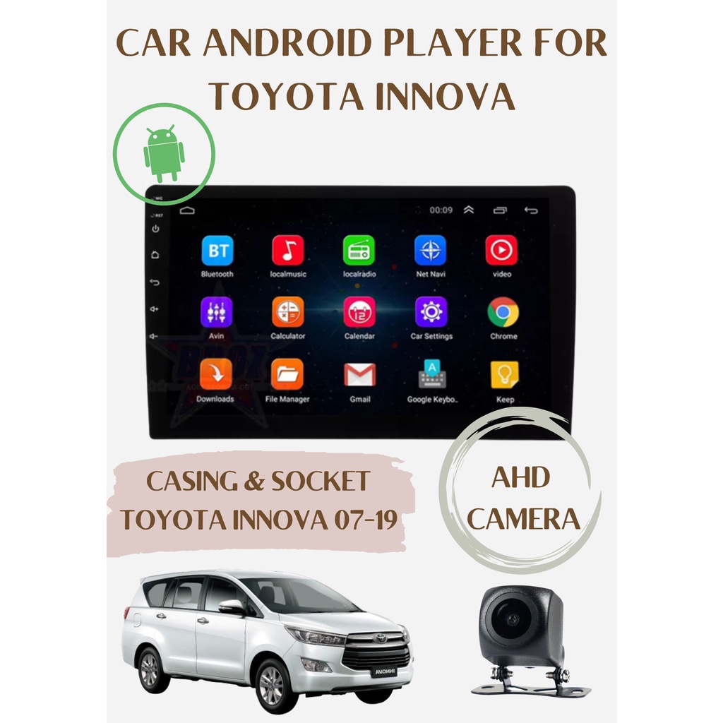 Android Player Package Promotion For TOYOTA INNOVA 07-19 Free AHD ...