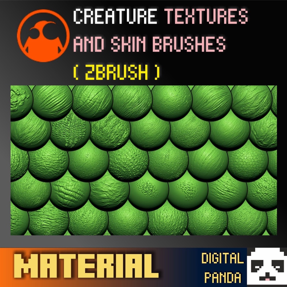[MATERIAL] CREATURE TEXTURES AND SKIN BRUSHES (ZBRUSH) | Shopee Malaysia
